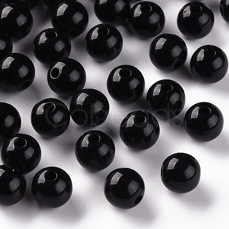 Opaque Acrylic Beads X-MACR-S370-C8mm-S002-1