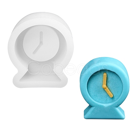 Clock Food Grade Silicone Candle Molds PW-WG25703-01-1