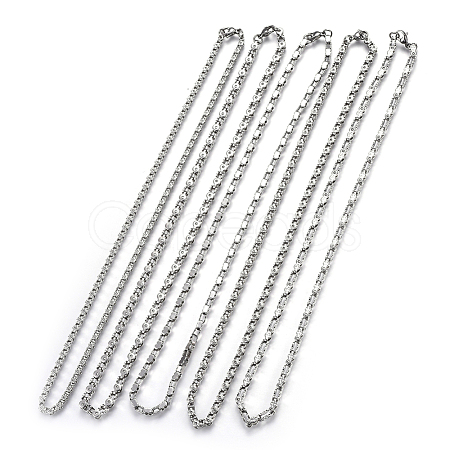 304 Stainless Steel Chain Necklaces NJEW-F242-15P-B-1