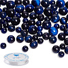 Kissitty Dyed & Heated Natural Tiger Eye Round Beads for DIY Bracelet Making Kit DIY-KS0001-19-2