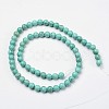 Round Dyed & Heated Natural Magnesite Beaded Strands G-L373-01-8mm-2