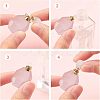 NBEADS Faceted Natural Gemstone Openable Perfume Bottle Pendants AJEW-NB0002-09-4