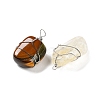 Natural Mixed Stone Copper Wire Wrapped Pendants G-G104-04-2