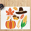 MAYJOYDIY US 1 Set Autumn Theme PET Hollow Out Drawing Painting Stencils DIY-MA0001-58-5