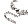304 Stainless Steel Knot Link Chain Bracelet for Men Women BJEW-E020-01P-3