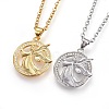 304 Stainless Steel Pendant Necklaces NJEW-L150-05-1
