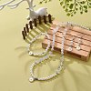 Plastic Pearl Daisy Pendant Dangle Earrings & Stretch Bracelet & Pendant Necklace SJEW-JS01256-2