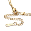 304 Stainless Steel Cable & Satellite Chains Double Layer Multi-strand Bracelet BJEW-E092-07G-3