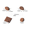 Coconut Brown Wood Stud Earring Findings EJEW-TA0010-06P-30