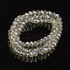 Electroplate Transparent Glass Beads Strands EGLA-A034-T6mm-Y-3