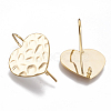 Brass Stud Earring Findings X-KK-Q750-033G-2