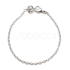 Rack Plating Iron Hollow Ball Brass Cable Chain Bracelets for Women BJEW-P325-04G-1