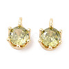 Brass Micro Pave Cubic Zirconia Charms KK-C051-39G-08-1