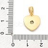 Brass Micro Pave Cubic Zirconia Pendents KK-M303-01G-05-3