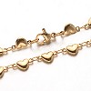 304 Stainless Steel Heart Link Bracelets X-BJEW-M121-03G-2