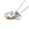 Two Tone Bee and Heart Pendant Necklace NJEW-I113-10P-3
