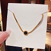 Flat Round Pendant Necklaces FS-WG30730-28-1