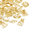 Pandahall 26Pcs 13 Styles Castle & Star Wing & Dress & Heart Alloy Open Back Bezel Pendants FIND-TA0002-93-2