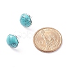 Gemstone Dome/Half Round Stud Earrings for Women EJEW-JE04801-3