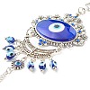 Glass Turkish Blue Evil Eye Pendant Decoration HJEW-I008-05AS-3