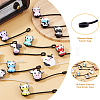 DICOSMETIC 14Pcs 14 Style Cow Theme Silicone Straw Cap AJEW-DC0001-46-5