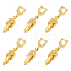 SUPERFINDINGS 6Pcs Brass Fold Over Clasps KK-FH0007-43A-1