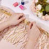 10 Yards Beading Sequins Polyester Tassel Ribbons SRIB-WH0026-12B-3