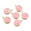 Brass Enamel Pendants KK-K248-05G-1