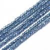 Electroplate Glass Beads Strands GLAA-F079-A-FR19-1