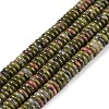 Natural Unakite Beads Strands G-Q159-B15-01-1