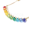 Shell Pearl & Faceted Glass Beads Pendant Necklace for Teen Girl Women X1-NJEW-TA00012-1