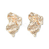 Brass Twist Stud Earring Findings KK-N232-449LG-2