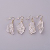 Natural Quartz Crystal Dangle Earrings EJEW-F228-A01-1