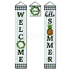 Polyester Hanging Sign for Home Office Front Door Porch Decorations HJEW-WH0023-004-1