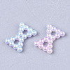 Rainbow ABS Plastic Imitation Pearl Links OACR-T015-03-01-2