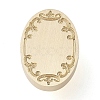 Oval Flower Frame Brass Stamp Heads AJEW-M037-07G-02-2