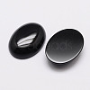 Oval Natural Dyed & Heated Black Agate Cabochons G-K020-18x13mm-01-2