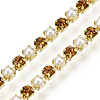 Brass Rhinestone Strass Chains CHC-N017-001A-A16-2