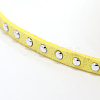 Silver Aluminum Studded Faux Suede Cord LW-D004-08-S-2