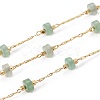 Handmade Natural Green Aventurine Beaded Chains CHC-E019-02D-1