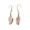 Electroplated Conch Shell Dangle Earrings EJEW-JE02984-01-2