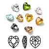 Faceted K9 Glass Rhinestone Cabochons GGLA-R402-06B-1