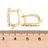 Rack Plating Brass Cubic Zirconia Hoop Earring Findings KK-S374-04G-02-2