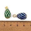 Brass Enamel Pendants KK-E112-16G-4