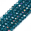 Electroplate Glass Beads Strands EGLA-A034-T4mm-B25-4