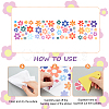 Flower Self-Adhesive Waterproof PVC Stickers DIY-WH0250-69-3
