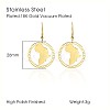 African Map Shape Dangle Earrings DG1061-5-1