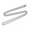 201 Stainless Steel Curb Chain Necklace STAS-S105-JN930-1-50-3