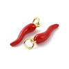 Rack Plating Brass Enamel Charms KK-C008-20G-04-3