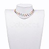 Glass Beads Necklaces NJEW-JN02499-5